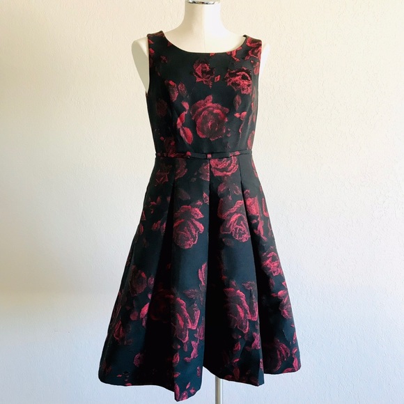 Talbots Dresses & Skirts - Talbots Women’s Black Red Roses Sleeveless Semi-Formal Cocktail Dress 2 (S/M)